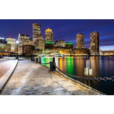  Öntapadó és mosható falfestmény City45 Boston éjszaka, 250 x 150 cm tapéta, díszléc és más dekoráció