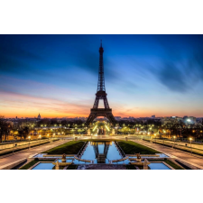  Öntapadó és mosható falfestmény Eiffel-torony hajnalban, 400 x 250 cm tapéta, díszléc és más dekoráció
