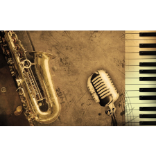  Öntapadó és mosható falfestmény Hangszerek, 350 x 200 cm tapéta, díszléc és más dekoráció