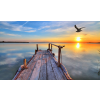  Öntapadó és mosható falfestmény Ponton in the sunset 2, 300 x 200 cm