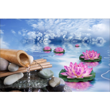  Öntapadó és mosható falfestmény Rózsaszín tavirózsa a tavon, 350 x 200 cm tapéta, díszléc és más dekoráció