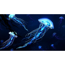  Öntapadó és mosható falfestmény Világító medúza, 400 x 250 cm tapéta, díszléc és más dekoráció
