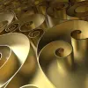  Öntapadó és mosható fali tapéta Absztrakt 3D arany, 250 x 200 cm