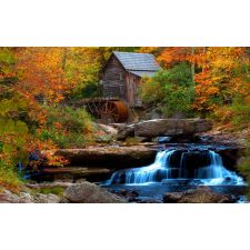  Öntapadó és mosható fali tapéta Malom vízeséssel, 300 x 200 cm tapéta, díszléc és más dekoráció