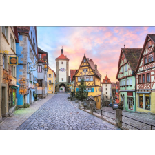  Öntapadó és mosható fali tapéta Sunset in Rothenburg, 300 x 200 cm tapéta, díszléc és más dekoráció