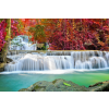 Öntapadó és mosható fali tapéta Vízesés a vörös erdőben, 300 x 200 cm