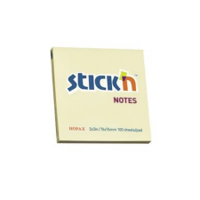  Öntapadó jegyzettömb, 76x76 mm, 100 lap, STICK N, pasztellsárga post-it