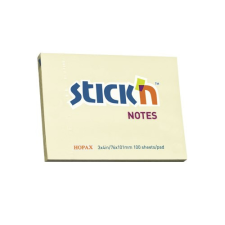 Öntapadó jegyzettömb STICK'N 76x101mm pasztell sárga 100 lap post-it