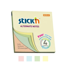  Öntapadó jegyzettömb STICK`N 76x76mm pasztel mix 100 lap post-it