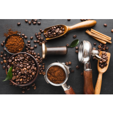  Öntapadó tapéta Összetétel67 Kávé, rusztikus elrendezés3, 400 x 250 cm tapéta, díszléc és más dekoráció