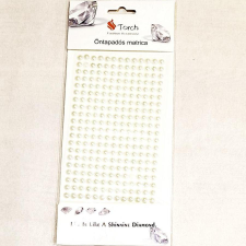  Öntapadós félgyöngy, gyöngyház. Mérete: 6 mm dekorációs kellék