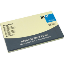 Öntapadós jegyzettömb Info Notes 125x75 mm 100 lapos sárga post-it
