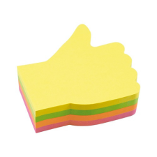 Öntapadós jegyzettömb Info Notes 70x70 mm 200 lapos neon vegyes színek kéz post-it
