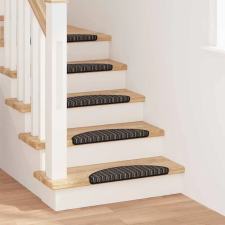  Öntapadós lépcsőszőnyegek 15 pcs Antracit 56 x 17 x 3 cm lakástextília