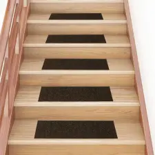  öntapadós lépcsőszőnyegek 30 db 76 x 20 cm barna téglalap alakú lakástextília