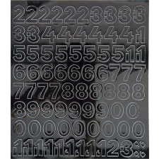 . Öntapadós matrica, 2 cm-es, számlap, fekete információs címke