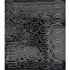 . Öntapadós matrica, 3 cm-es, számlap, fekete információs címke