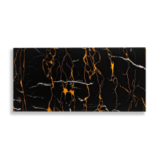  Öntapadós PVC csempepanel, Fekete alapú narancs márvány, 30 x 60 cm tapéta, díszléc és más dekoráció