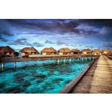  Öntapadós tapéta Bora Bora házak, 250 x 150 cm tapéta, díszléc és más dekoráció