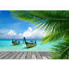  Öntapadós tapéta Csónakok pálmafák között, 250 x 200 cm