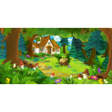  Öntapadós tapéta Ház az erdőből, gyerekrajzok, 250 x 200 cm tapéta, díszléc és más dekoráció