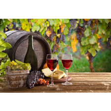  Öntapadós tapéta Hordó, bor, szőlő, 300 x 250 cm tapéta, díszléc és más dekoráció