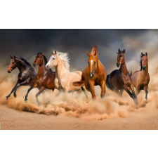 Öntapadós tapéta Lovak homokviharban, 350 x 250 cm tapéta, díszléc és más dekoráció