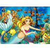  Öntapadós tapéta Mermaid, óceán, gyerekrajzok, 270 x 200 cm