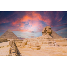  Öntapadós tapéta Natura163 Sunset over the Sphinx, 200 x 150 cm tapéta, díszléc és más dekoráció