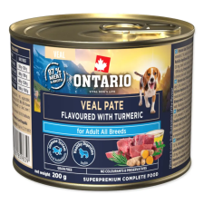  Ontario Adult borjúpástétom kurkumával – 200 g kutyaeledel