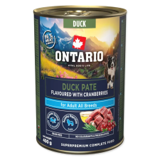  Ontario Adult kacsapástétom vörösáfonyával – 400 g kutyaeledel