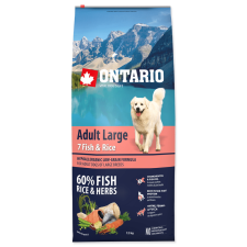 Ontario Adult Large 7 Fish & Rice 12kg kutyaeledel