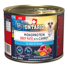 Ontario Adult monoproteines marhapástétom sárgarépával – 200 g kutyaeledel