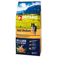 Ontario DOG ADULT MEDIUM LAMB AND RICE (12KG) kutyaeledel