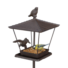  Öntöttvas madáretető földbe szúrható tüskével barna madár kalitka