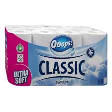 Ooops! Toalettpapír ooops! classic sensitive 3 rétegű 16 tekercs ktc30161134 higiéniai papíráru