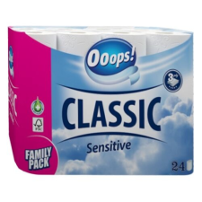 Ooops! Toalettpapír OOOPS! Classic Sensitive 3 rétegű 24 tekercs higiéniai papíráru