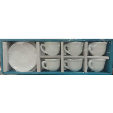  Opal üveg mokkás csésze készlet, alátéttel, 9cl, 6db bögrék, csészék