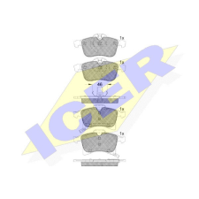  Opel Astra G első fékbetét (5 kerékcsavaros autóba) - Icer (181592) autóalkatrész