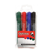 OPTIMA Alkoholos marker optima kerek 4db-os készlet filctoll, marker
