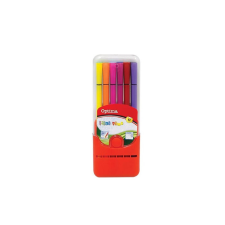 OPTIMA filctoll, 12 darabos készlet (műanyag tokban) filctoll, marker