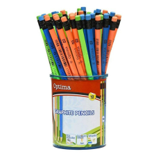 OPTIMA Grafitceruza OPTIMA HB háromszögletű radíros 72 db/display ceruza