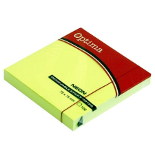 OPTIMA Öntapadós jegyzet OPTIMA 75x75mm neon zöld 100 lap jegyzettömb