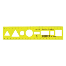 OPTIMA Sablon vonalzó OPTIMA fluor 20cm vonalzó