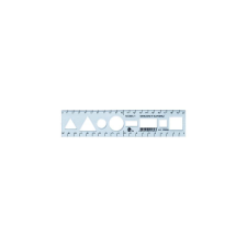 OPTIMA Sablon vonalzó OPTIMA kék 20cm vonalzó