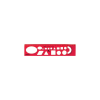 OPTIMA Sablon vonalzó OPTIMA piros 30cm