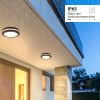 Optonica 2823 LED Outdoor Ceiling Light Black 20W CCT IP65