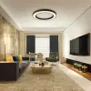Optonica 2918 LED mennyezeti lámpa kerek 5630SMD 64W AC175-260V 4800LM 3000K - fekete