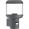 Optonica 7425 Wall Lamp Aluminium Clear PC E27 Socket IP54 + PIR SENSOR