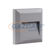 Optonica 7514 LED lépcsővilágító szögletes szürke 2W 4200K 120LM AC100-240V IP65 kültéri világítás